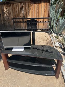 Tv stand and monitor