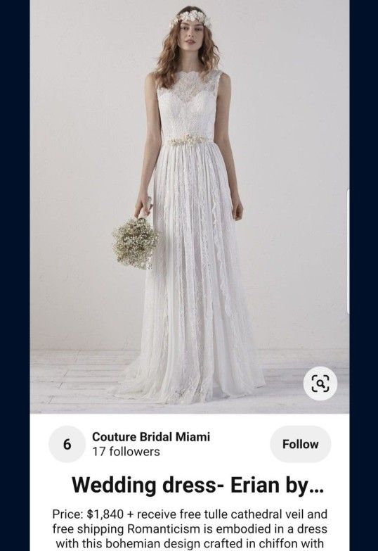 Bohemian Design Wedding Dress NWT
