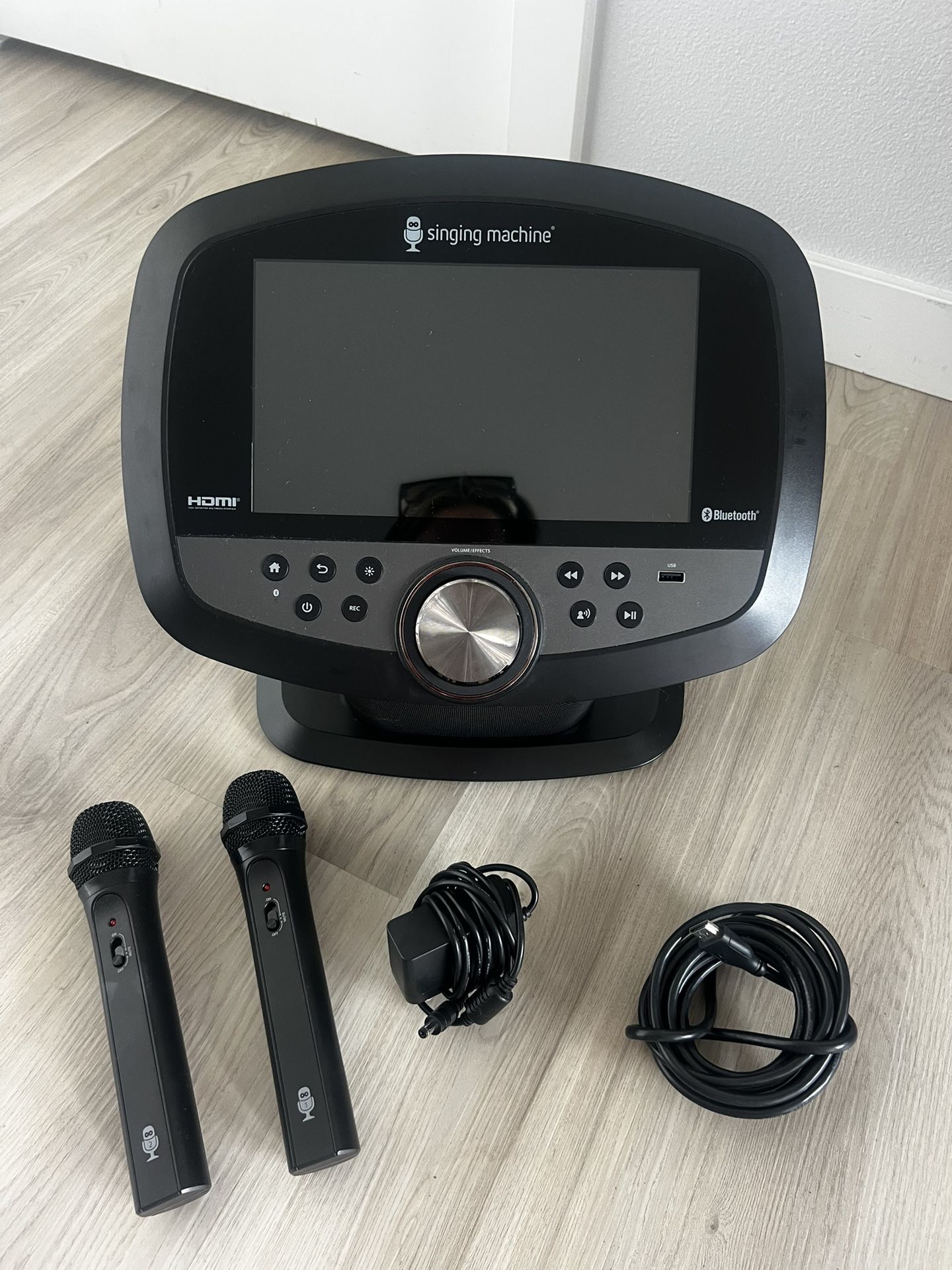 Singing Machine Bluetooth Pro Karaoke Hub w 2 Wireless Mics & 10” Touch Screen