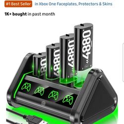 OIVO Rechargeable Battery for Xbox One/Series X/S, 4x 4880mWh Xbox Batteries, Xbx Series Battery Charger Station for Xbx One S|X/Elite Controller