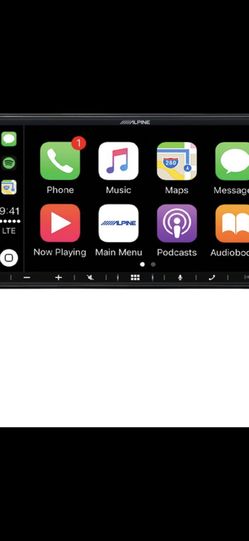 With installation. Alpine apple CarPlay & android auto double din car stereo
