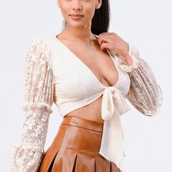 Lace Tie Top