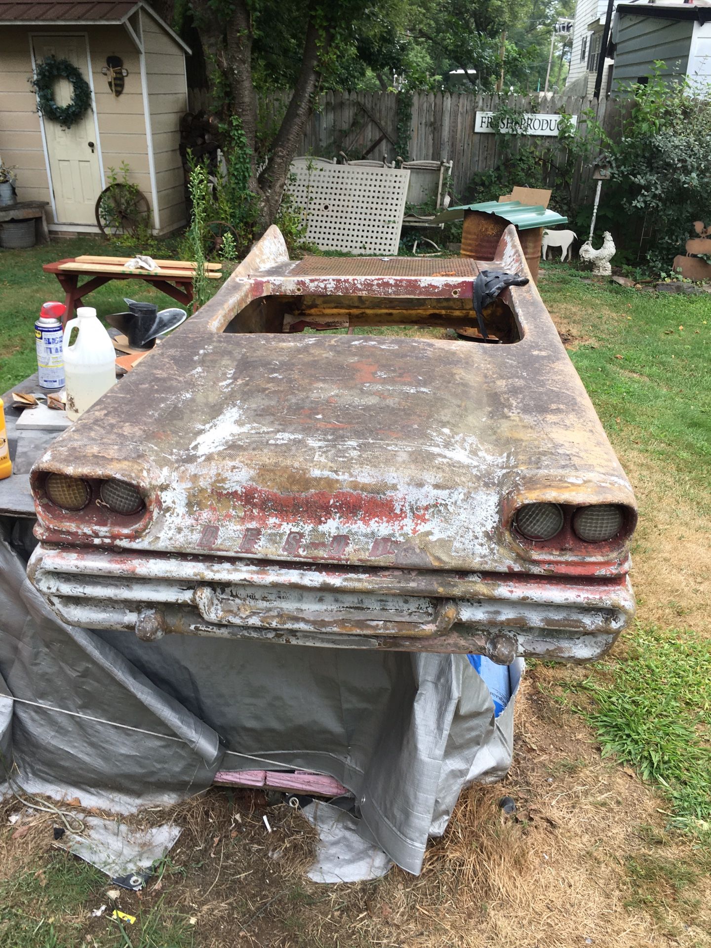 Vintage Fiberglass Go cart Body