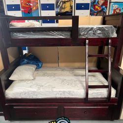 Twin/Full Bunk Bed (Trundle Sold Separately)