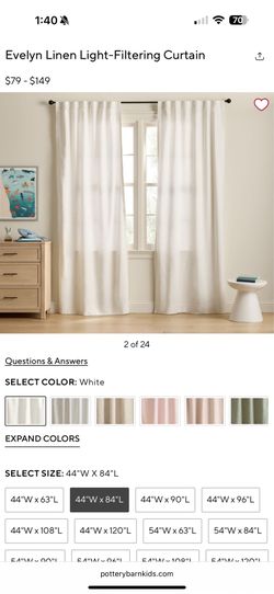 Pottery Barn curtain panels