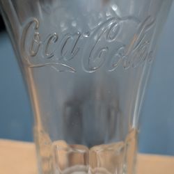 6 Vintage Libbey Coca Cola Clear Flared Glasses