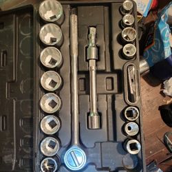 PITTSBURGH 3/4 in. Drive SAE Jumbo Socket Set, 20-Piece