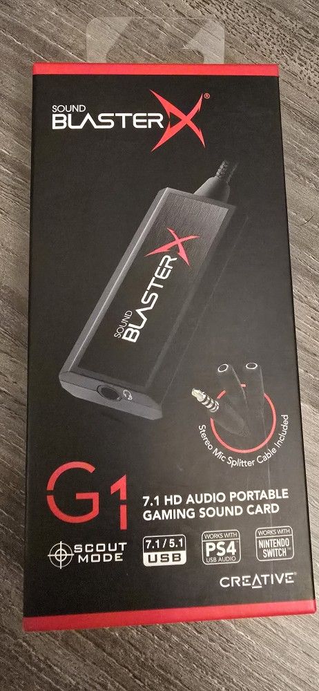 ound Blaster X Pro-Gaming 7.1 HD Audio Portable Gaming Sound Card (Model G1)