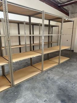 Industrial Racks 48 in W x 30 in D Used Heavy Duty Storage Shelving 4 Tier Stronger Than Homedepot Lowes And Costco Delivery Available