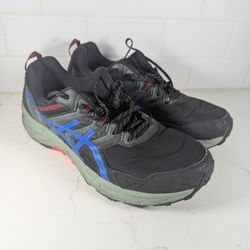 ASICS MEN'S GEL-VENTURE 9 RUNNING SHOES SNEAKERS BLACK TUNA BLUE SIZE 13 EWIDE