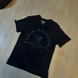 Vintage Cool Black and Blue True Religion Shirt