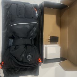 Heated Gloves for Men Women, 7.4V Fast Heating 8H Warmth Heated Gloves with Visual Button Touchscreen/Reflective Strip/Waterproof for Motorcycle Ridin