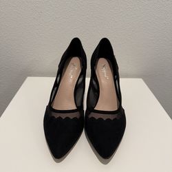 Black Mesh/Lace Stilettos