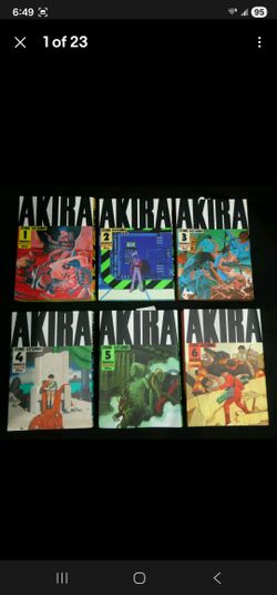 Akira books one through six japanese manga