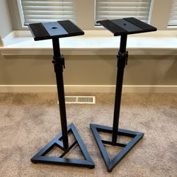 Adjustable Studio Monitor Stand - Pair Black