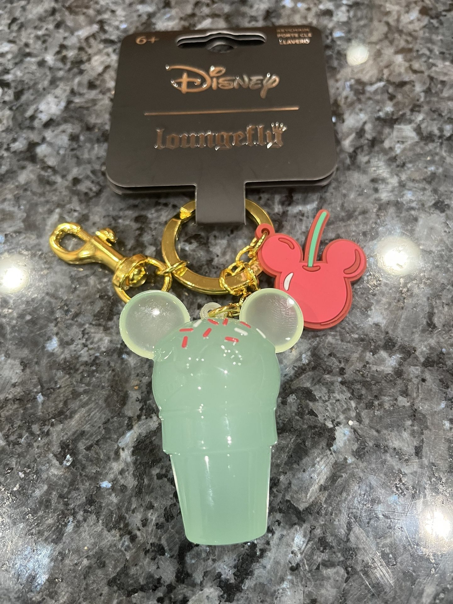 Loungefly Disney Mickey Mouse Ice Cream Multi Charm Keychain.  Brand New On Original Packaging 