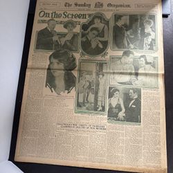 Antique 1925 Sunday Oregonian On the Screen Movie Section Portland Oregon