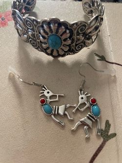 Cuff&earrings fashion Torquiose