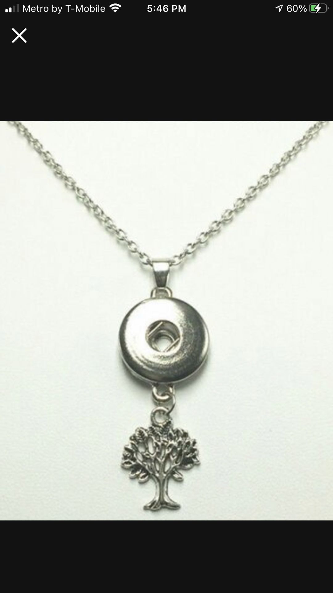 Tree Of Life Dangling Charm Tibetan Silver Necklace