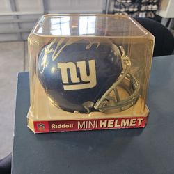 NY Giants Amani Toomer Autographed Mini Helmet