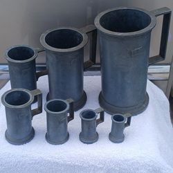 Peltrato Pewter Measuring Cups Complete Set Italian Vintage 