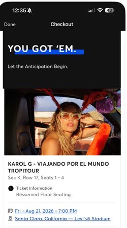 Karol G Floor tickets