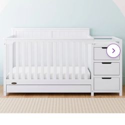 White Crib With Storage