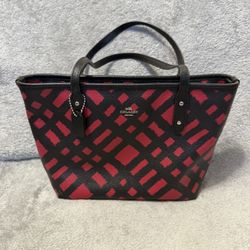 Selling this Coach Black and Red Geometric Shoulder bag  In good condition