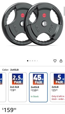 45 Pd Rubber weights set of 2