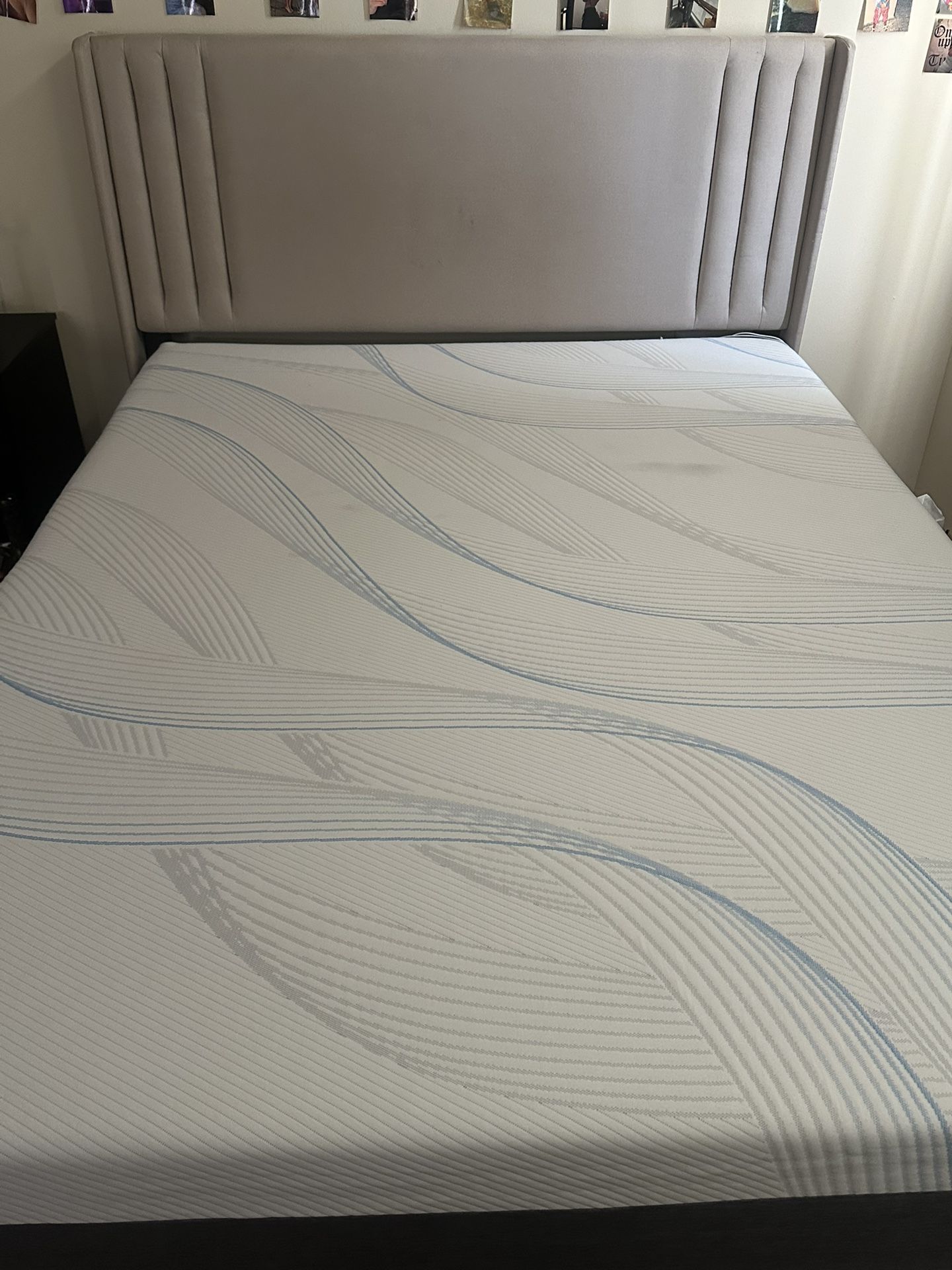 Memory foam mattress and bed frame 