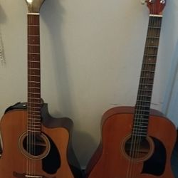 Acoustic Guitars, (Fender Acoustic Electric ) & Lyon 