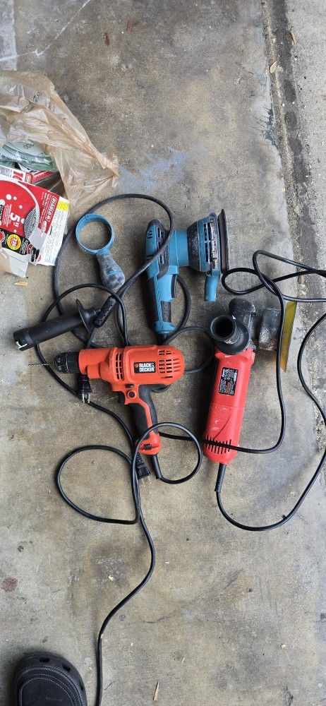 3 wired electric tools