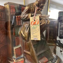 Bronze Marion “scholar Bookends