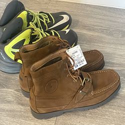 Leather Polo Boots + Nike size 12 - $25 for both