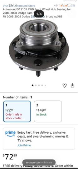 4WD Front Wheel Hub & Bearing Assembly