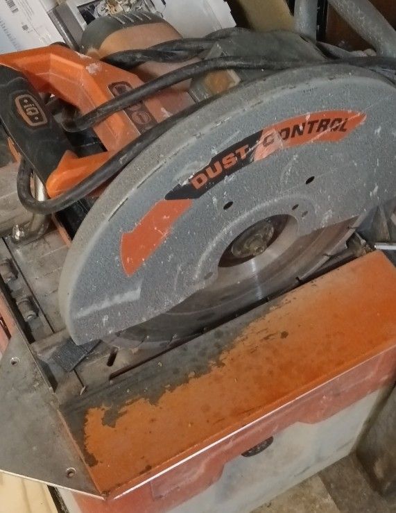 Chop Saw Dust Control with diamond wheel