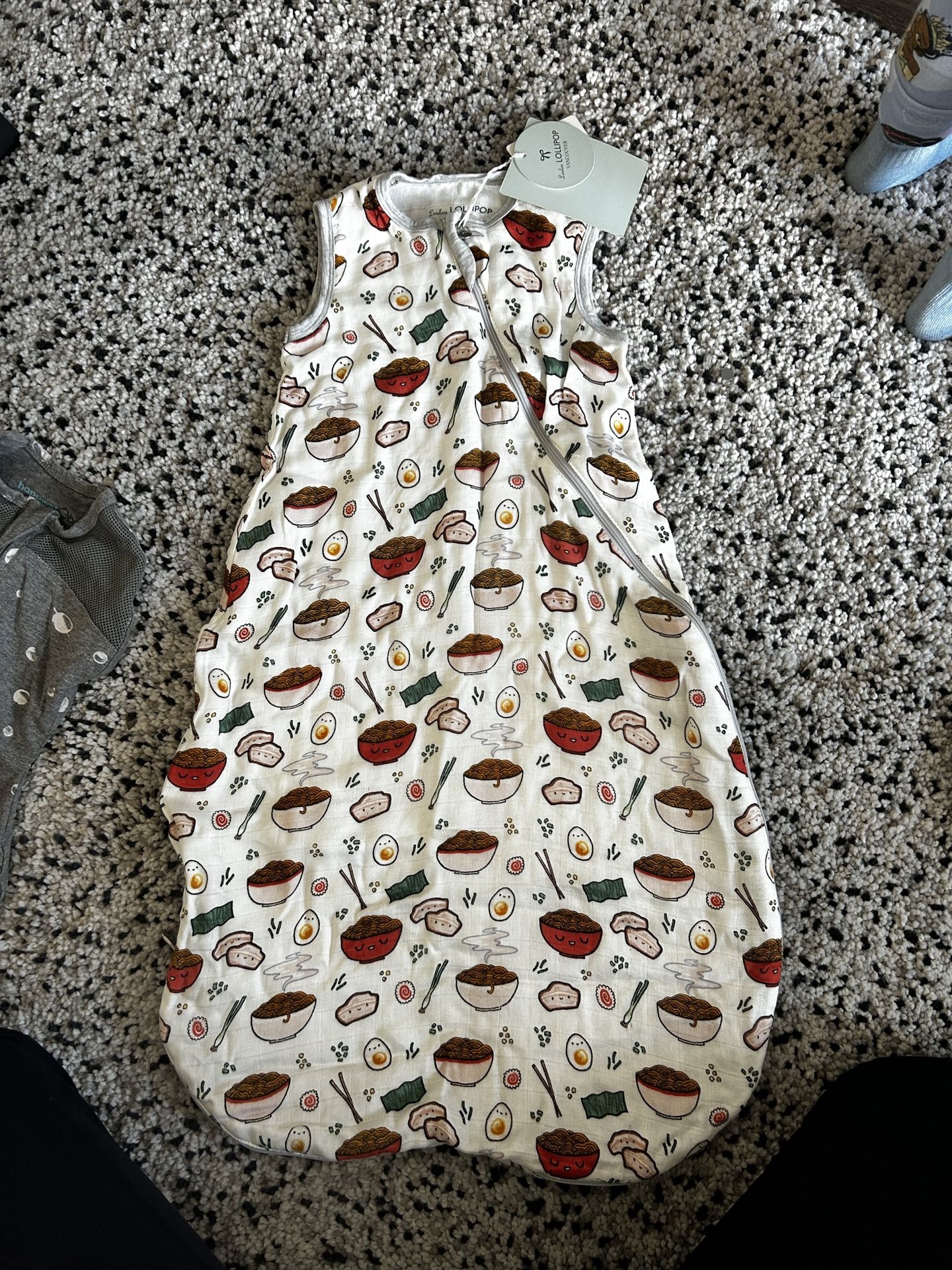 Loulou Lollipop Muslin Sleep Sack Ramen Print - brand New With Tags