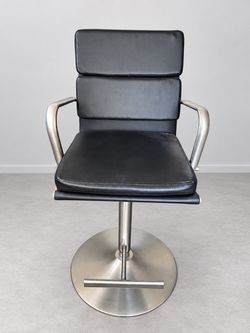 Modern Black Adjustable Swivel Bar Stool