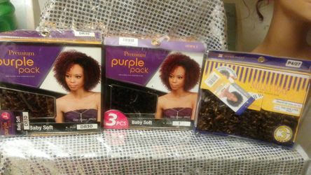(2) Packs of Curly Hair Weave Lot