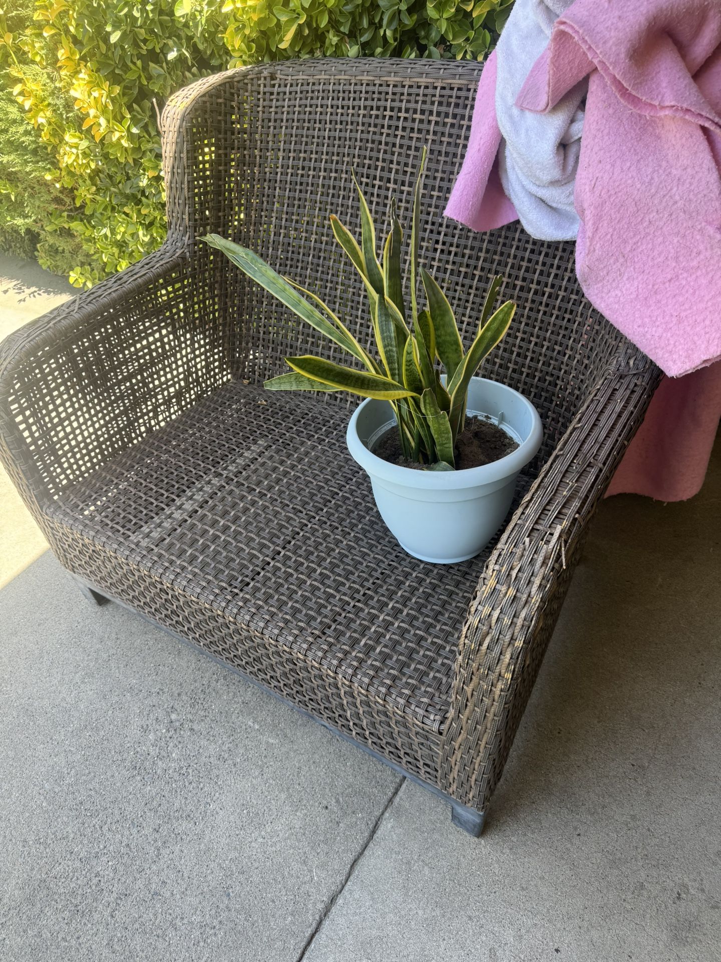 Wicker Bench OBO