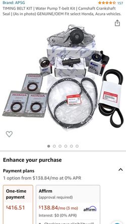 Timing Belt/water Pump Kit Own Honda