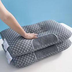 Brand New,Two Pieces of a Grey Soft Knitted Massage Neck Pillow - 