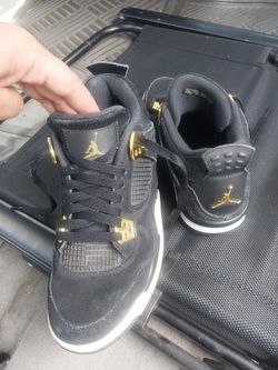 Nike Air Jordan 4 Retro Royalty Black Metallic Gold.