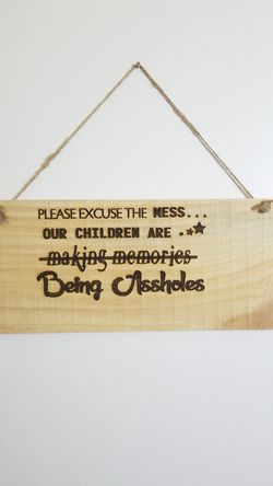 Laser engraved signs