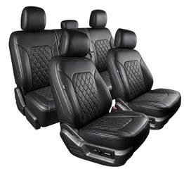 F150 full Seat Covers 2021– 2025 Custom fit Made of Second-Generation Faux Leather Comfortable Seating Durable and Sturdy high tensile Strength not Ea