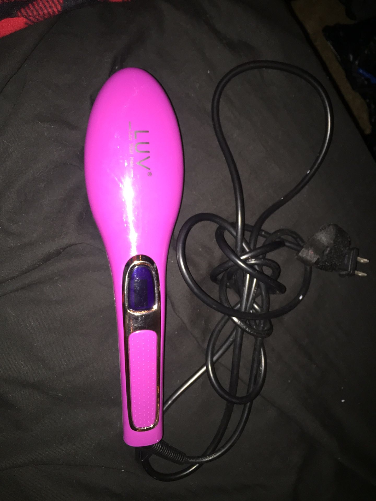 Straightening hair brush