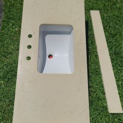 Vanity Top Like New  49 X 22  With Undermount Bowl And  Backslash,  Like New 