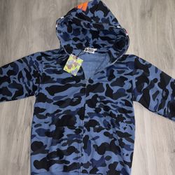 Bape Camo Zipup 'Blue'