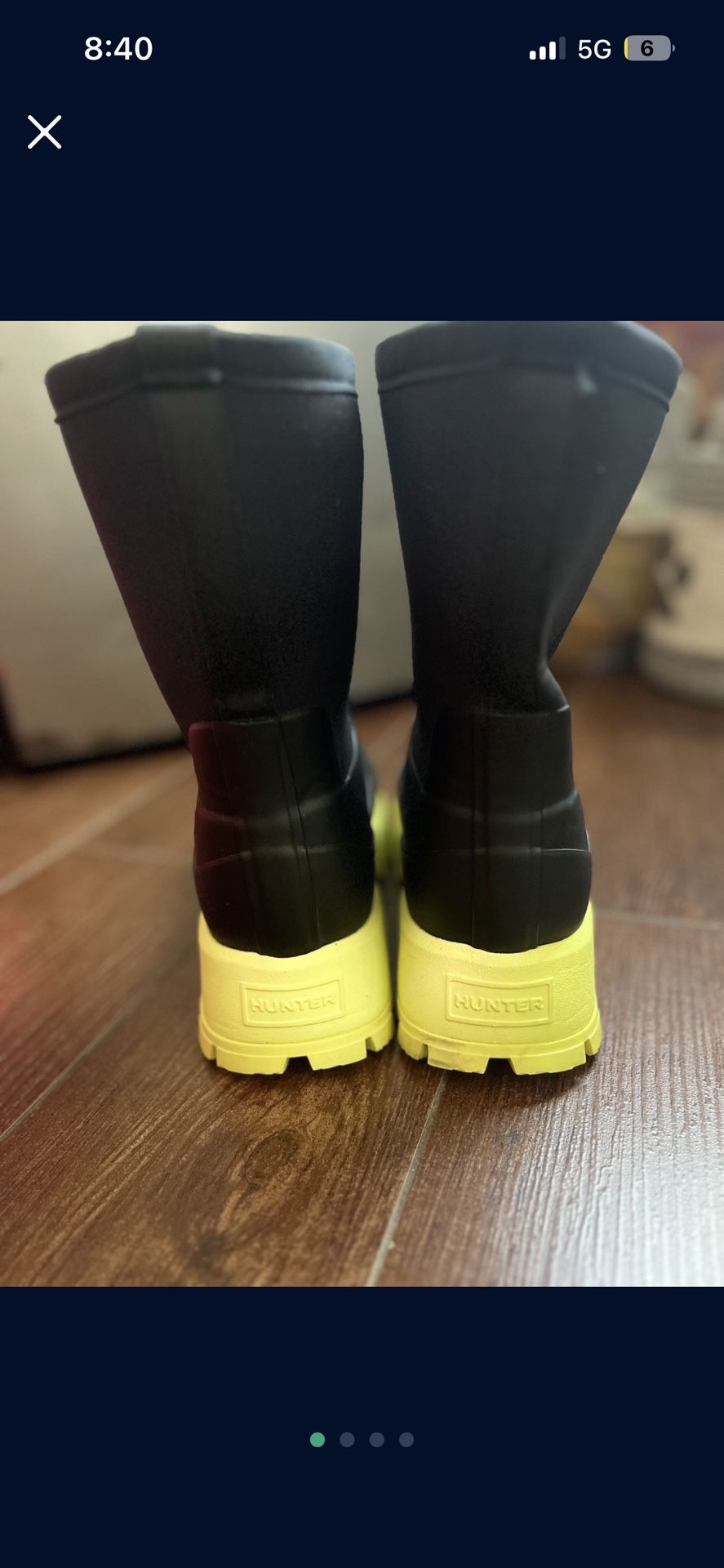 HUNTER “Rain Or Shine City Boots “ Waterproof Size 8