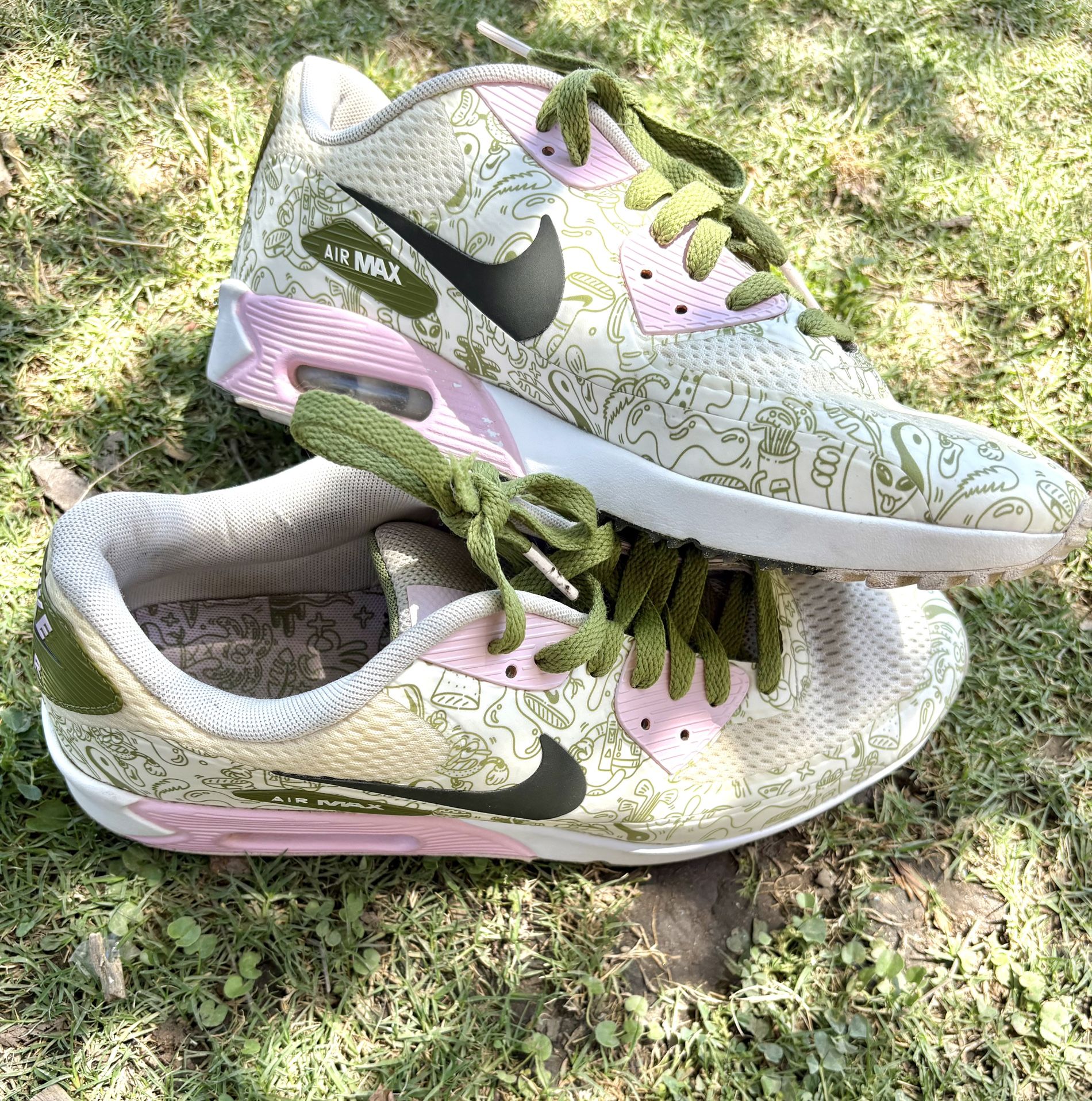 Nike Air Max 90 G NRG Space Alien Golf Shoes Size 9.5 Sail Pink Foam
